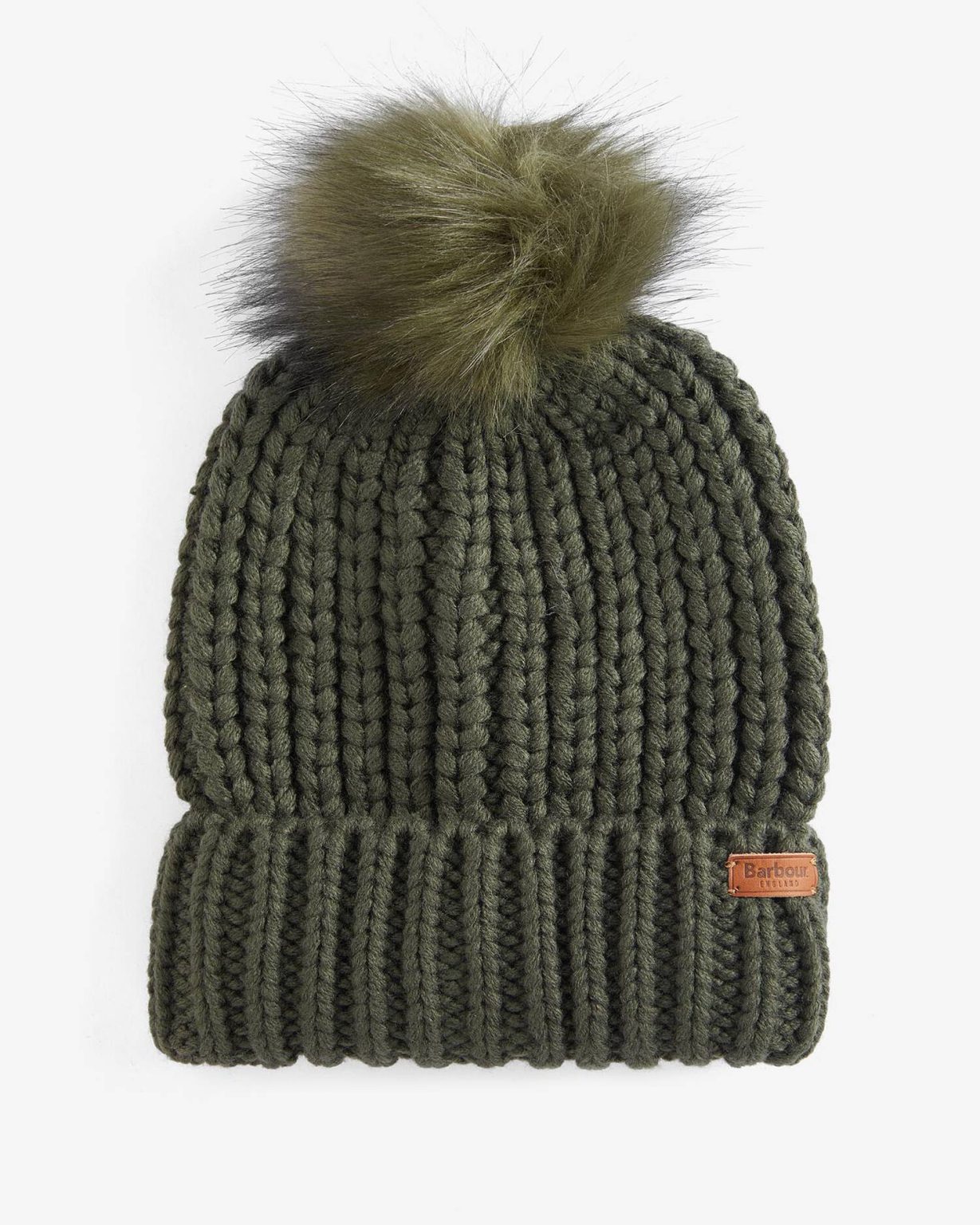 Barbour donna cappello costa con pon pon verde SALTBURN