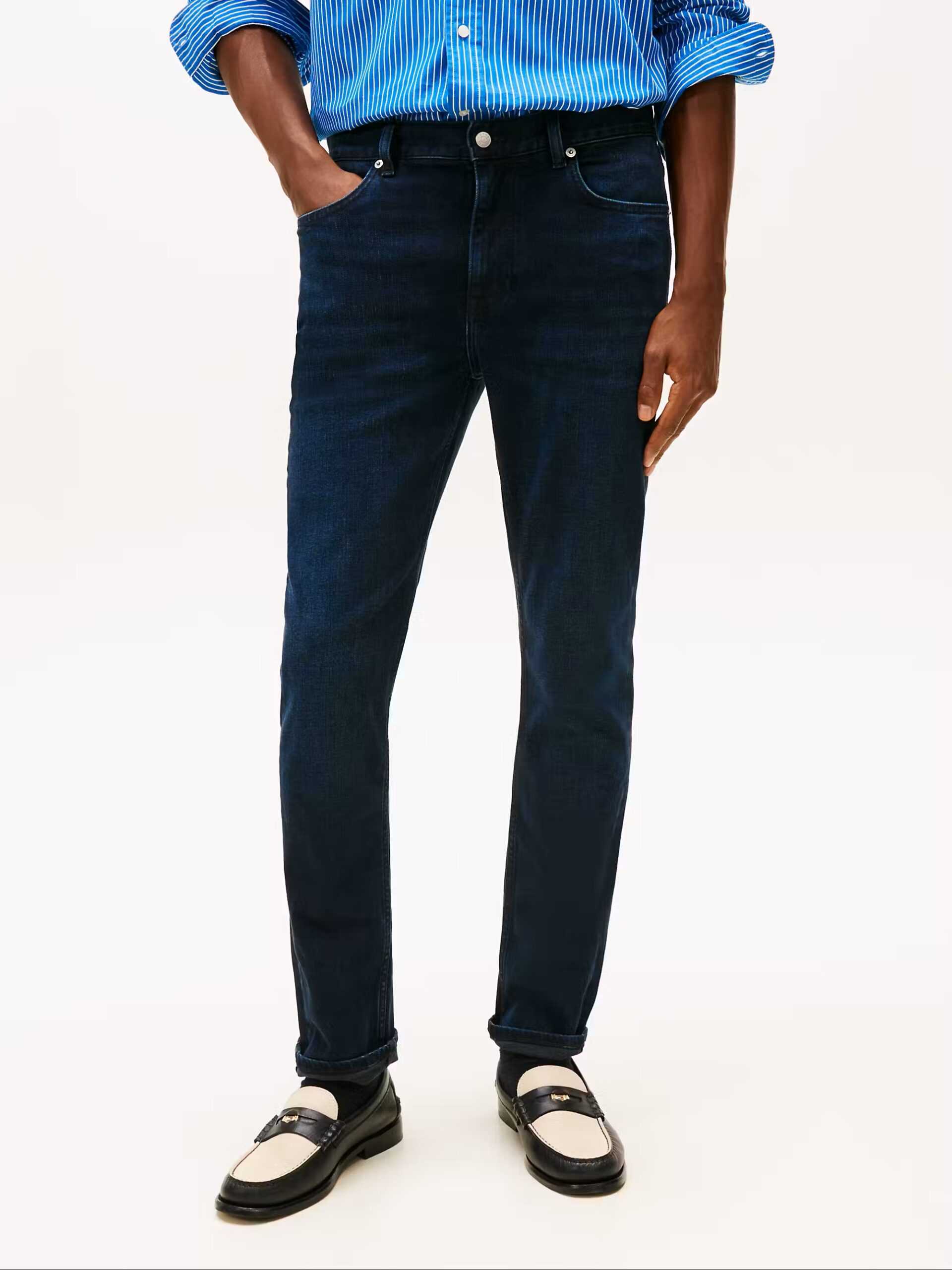 Tommy Hilfiger uomo pantalone jeans scuro vestibilità regolare DENTON CALDER
