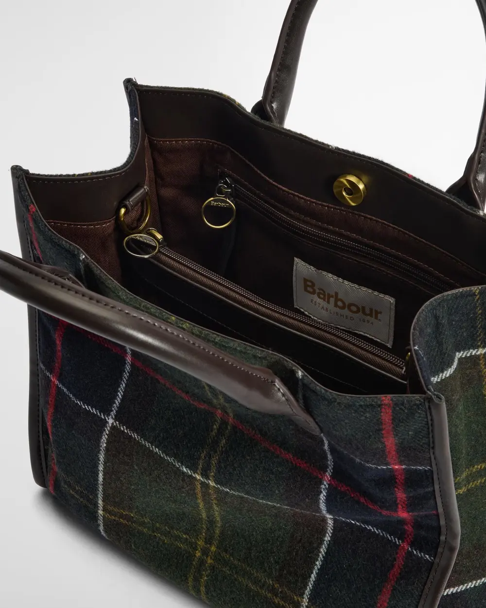 Barbour donna borsa tartan in lana BARRHILL - immagine 3