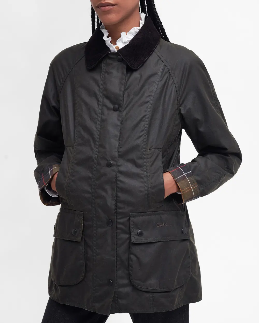 Barbour donna giacca cerata verde BEADNELL - immagine 4