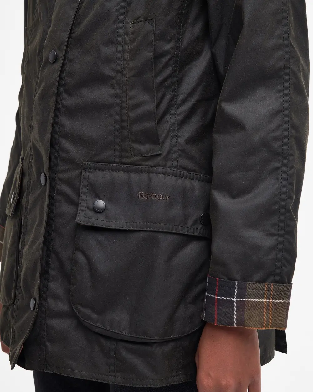 Barbour donna giacca cerata verde BEADNELL - immagine 6