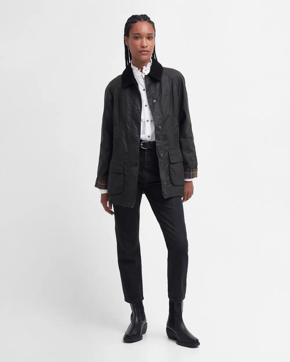 Barbour donna giacca cerata verde BEADNELL - immagine 7