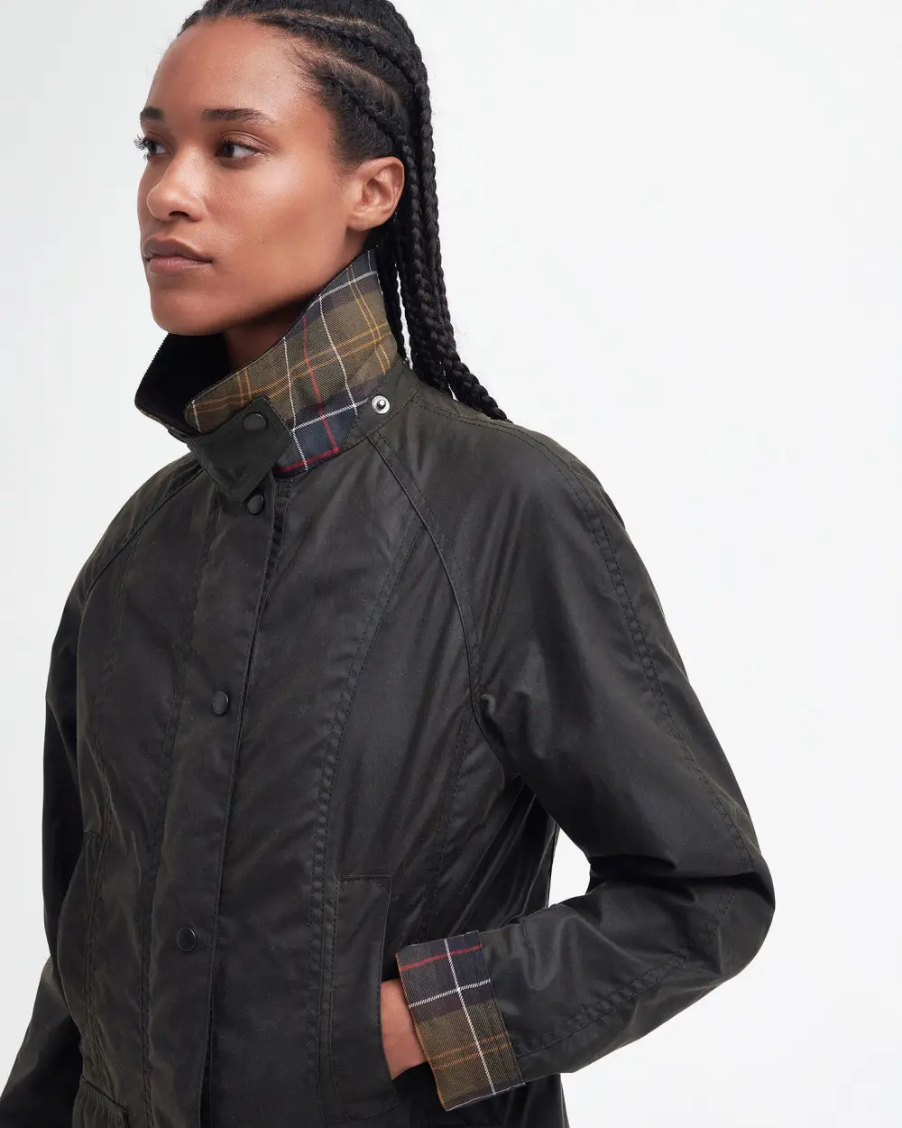 Barbour donna giacca cerata verde BEADNELL - immagine 3
