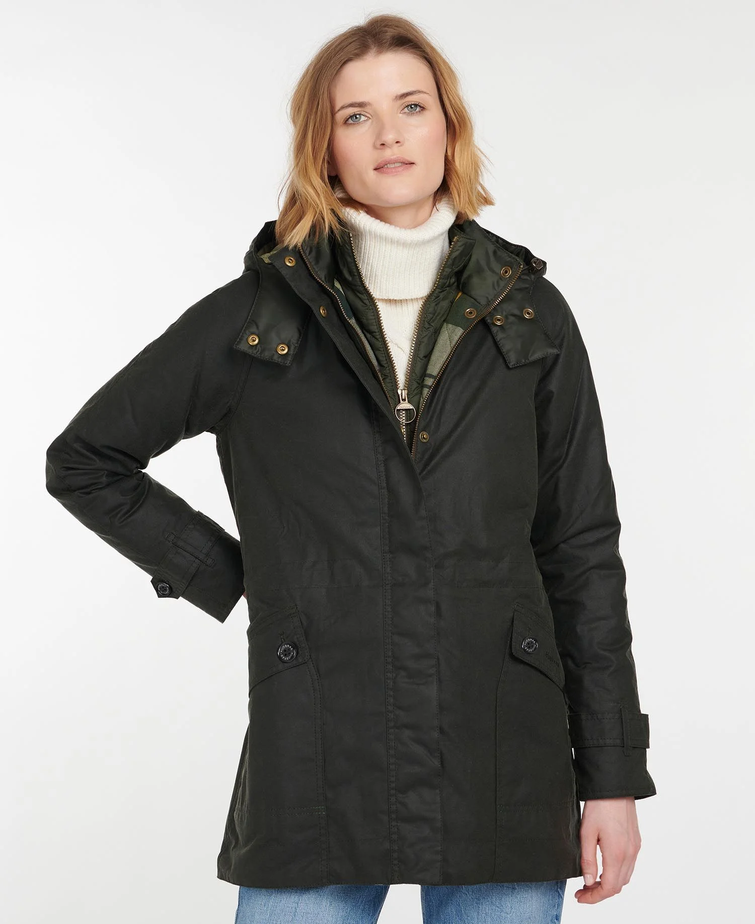 Barbour donna parka cerato verde CANNICH