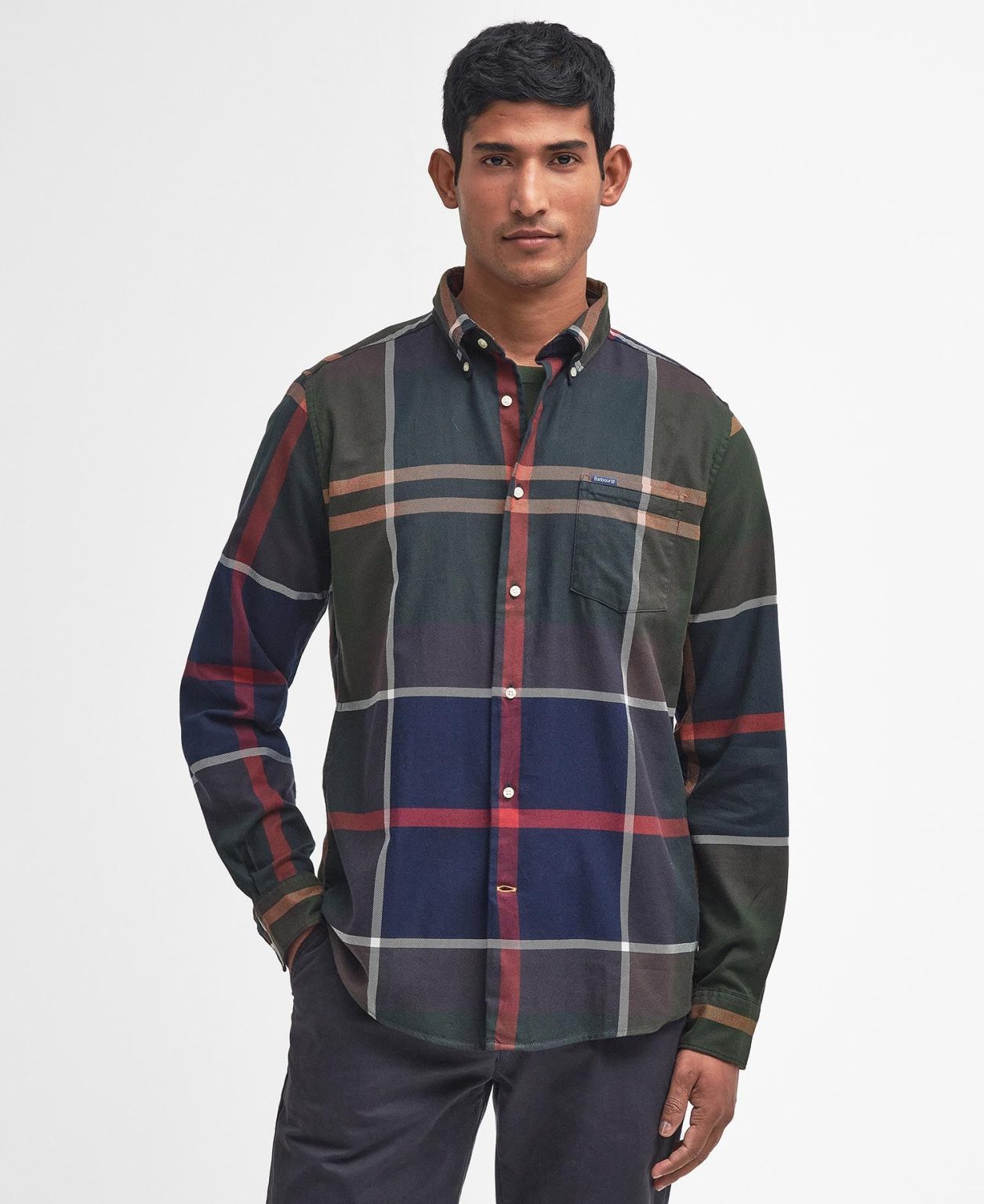 Barbour uomo camicia button down a quadri DUNOON