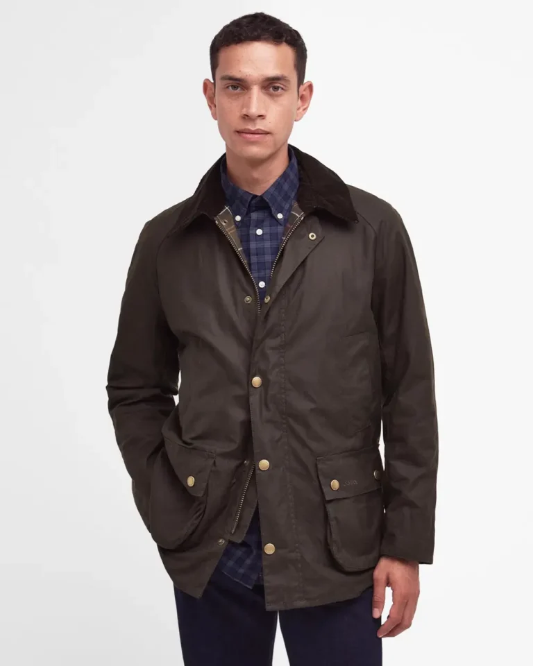 Barbour uomo giacca cotone cerato verde ASHBY