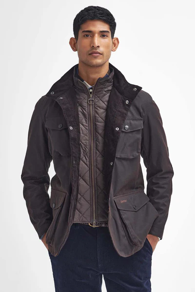 Barbour uomo giacca cerata marrone rustic OGSTON