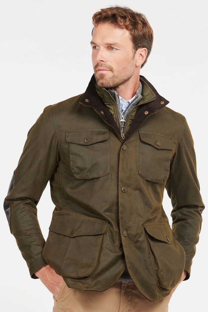 Barbour uomo giacca cerata verde OGSTON