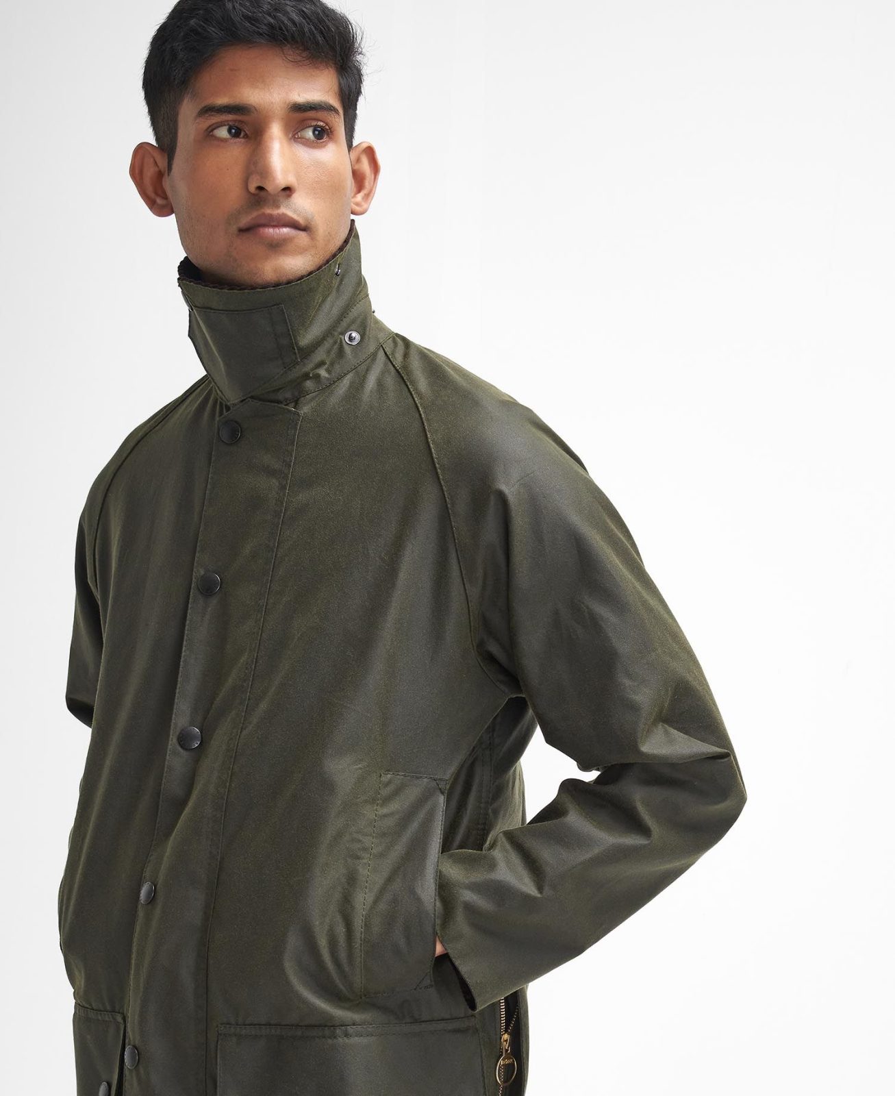 Barbour uomo giacca cotone cerato verde CLASSIC BEAUFORT - immagine 6