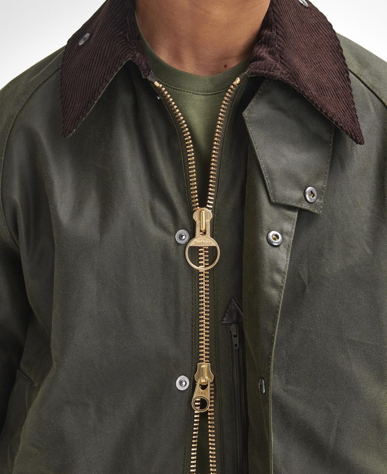 Barbour uomo giacca cotone cerato verde CLASSIC BEAUFORT - immagine 3