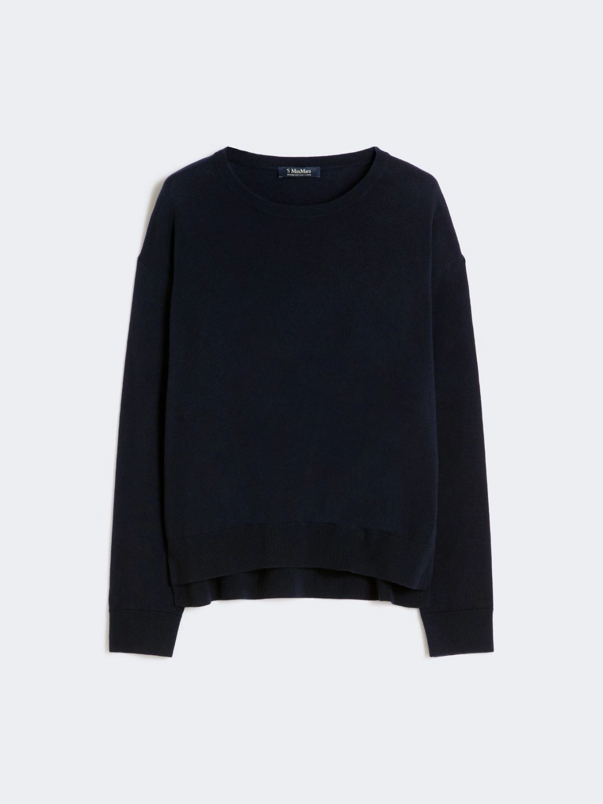 'S Max Mara donna magia girocollo in lana blu SMMABISSO - immagine 4