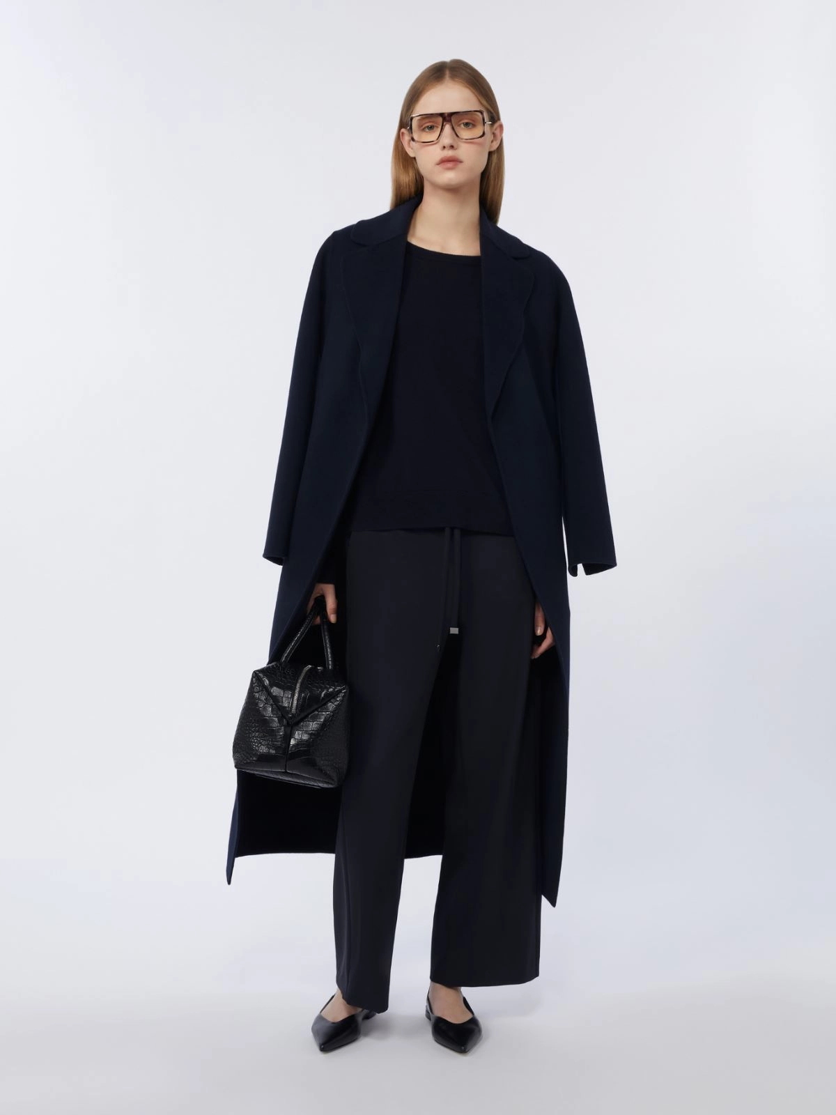 'S Max Mara donna magia girocollo in lana blu SMMABISSO - immagine 3