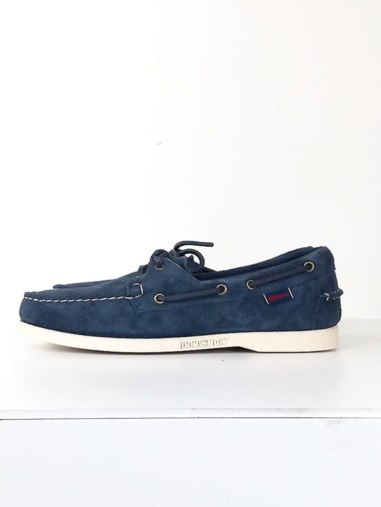 Sebago uomo scarpa da barca scamosciata blu PORLAND FLESHOUT