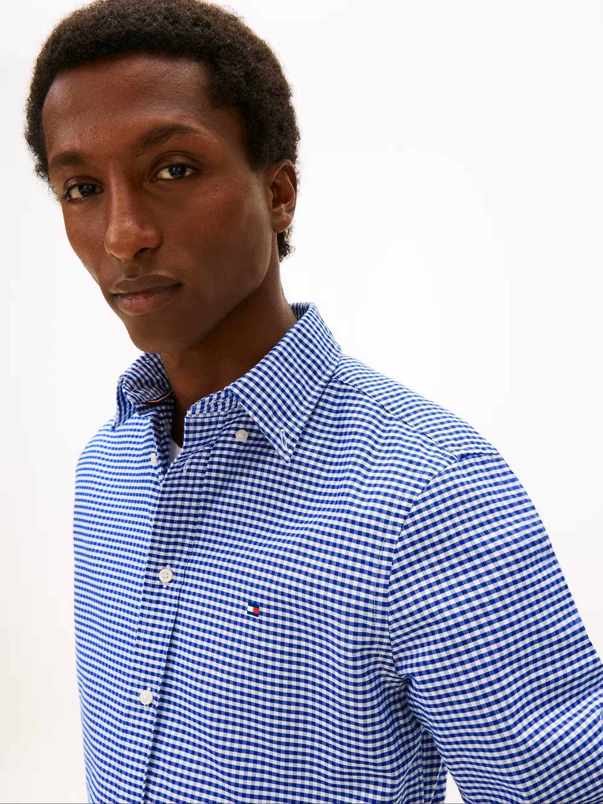 Tommy Hilfiger uomo camicia oxford button down a quadri - immagine 2