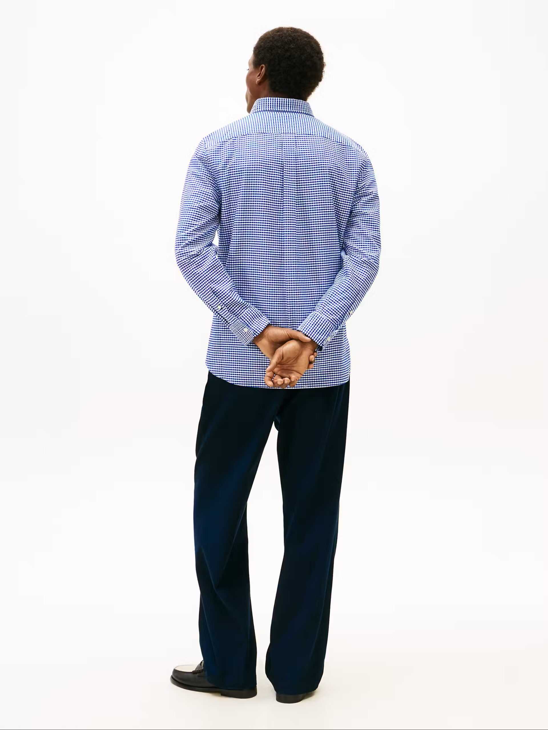 Tommy Hilfiger uomo camicia oxford button down a quadri - immagine 4