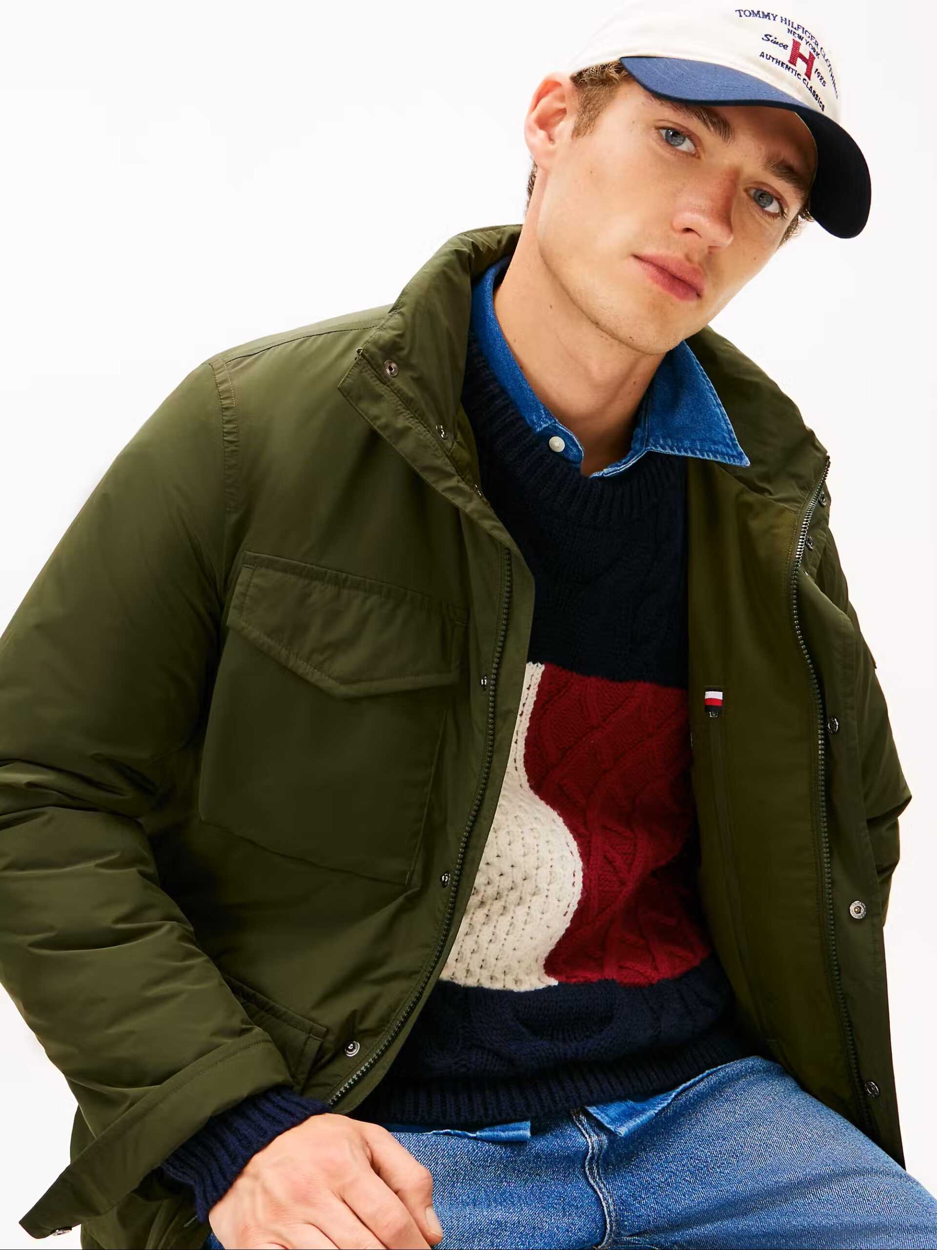 Tommy Hilfiger uomo field jacket imbottita verde - immagine 3