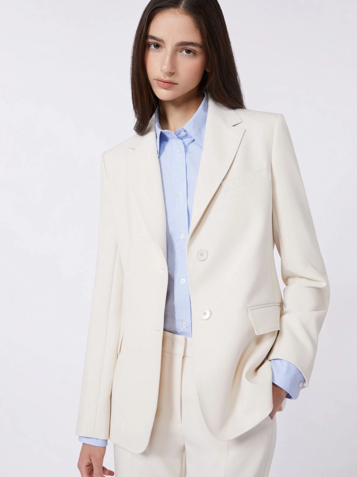 Weekend Max Mara donna giacca tailleur in viscosa intonaco WKDUVA - immagine 2