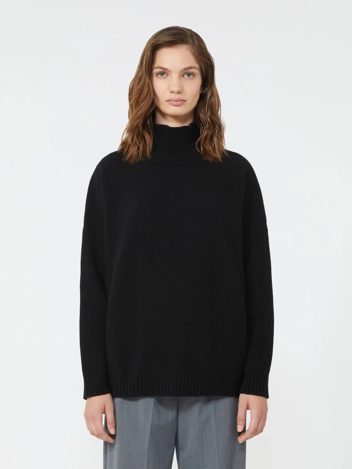Weekend Max Mara maglia collo alto in lana nera WKDBORGIA