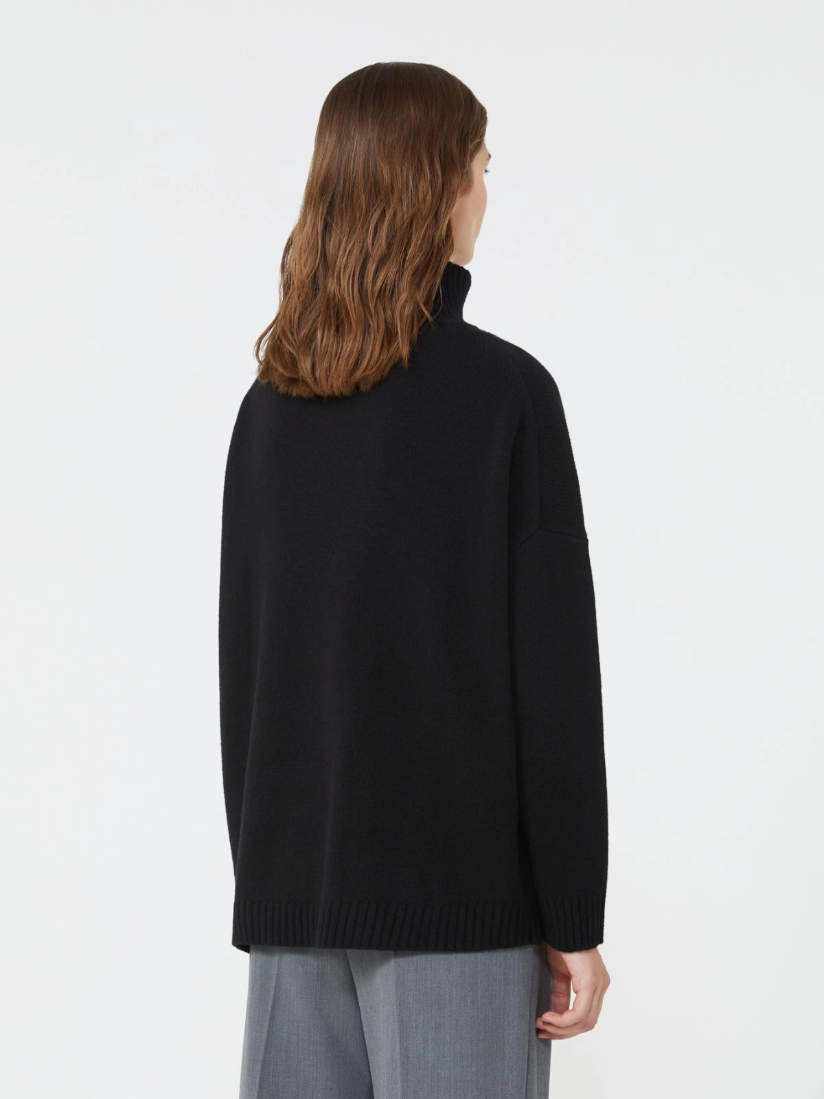 Weekend Max Mara maglia collo alto in lana nera WKDBORGIA - immagine 3