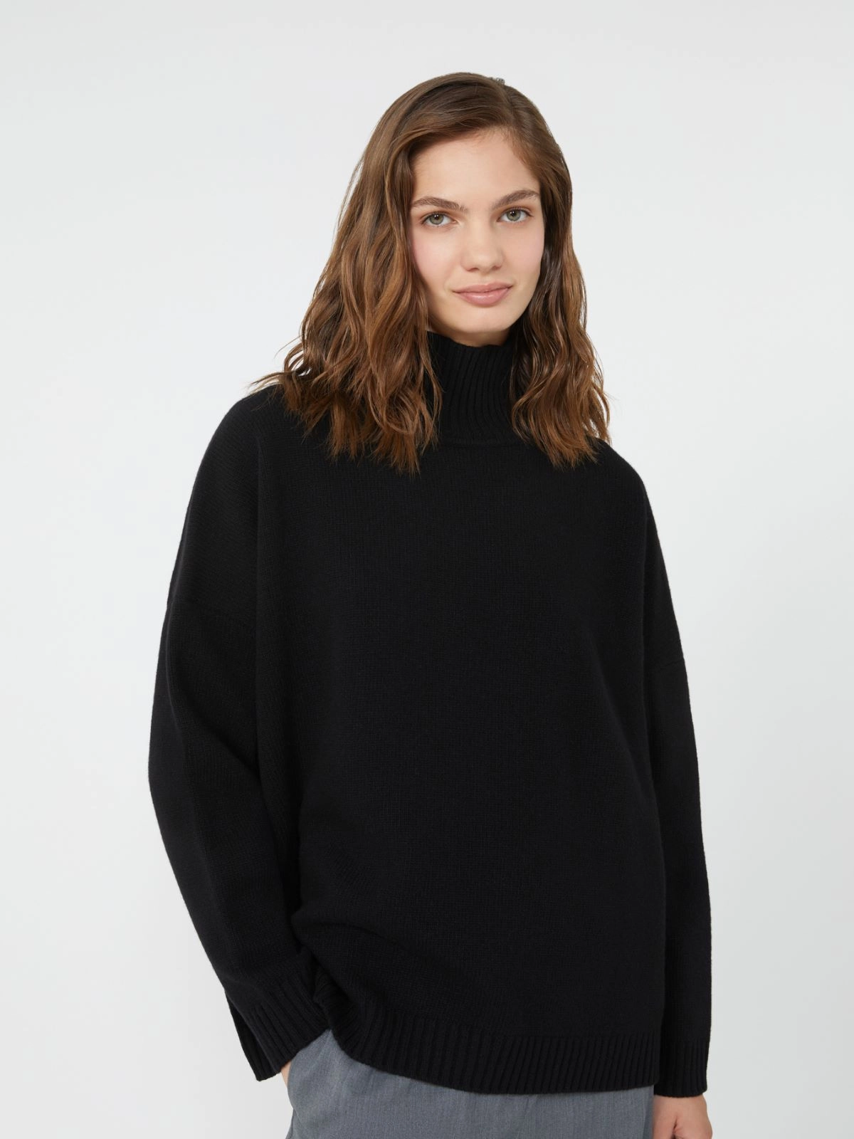 Weekend Max Mara maglia collo alto in lana nera WKDBORGIA - immagine 2