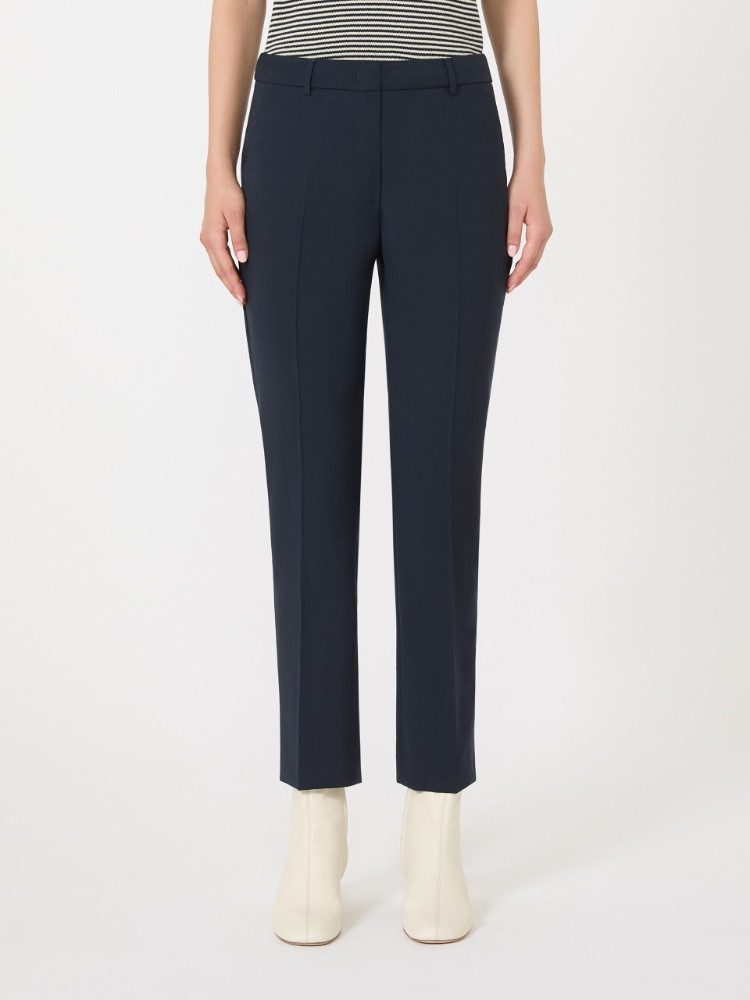 Weekend Max Mara donna pantalone in tela di lana blu WKDCANON