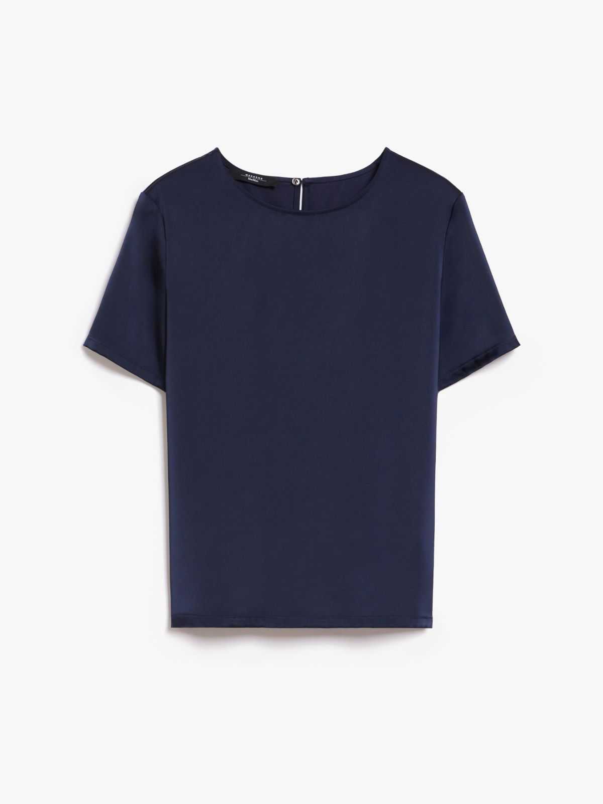 Weekend Max Mara donna T-shirt in raso e jersey blu WKDZONA - immagine 5