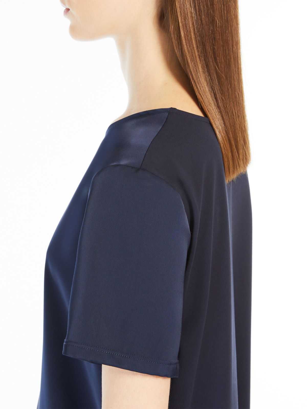 Weekend Max Mara donna T-shirt in raso e jersey blu WKDZONA - immagine 2