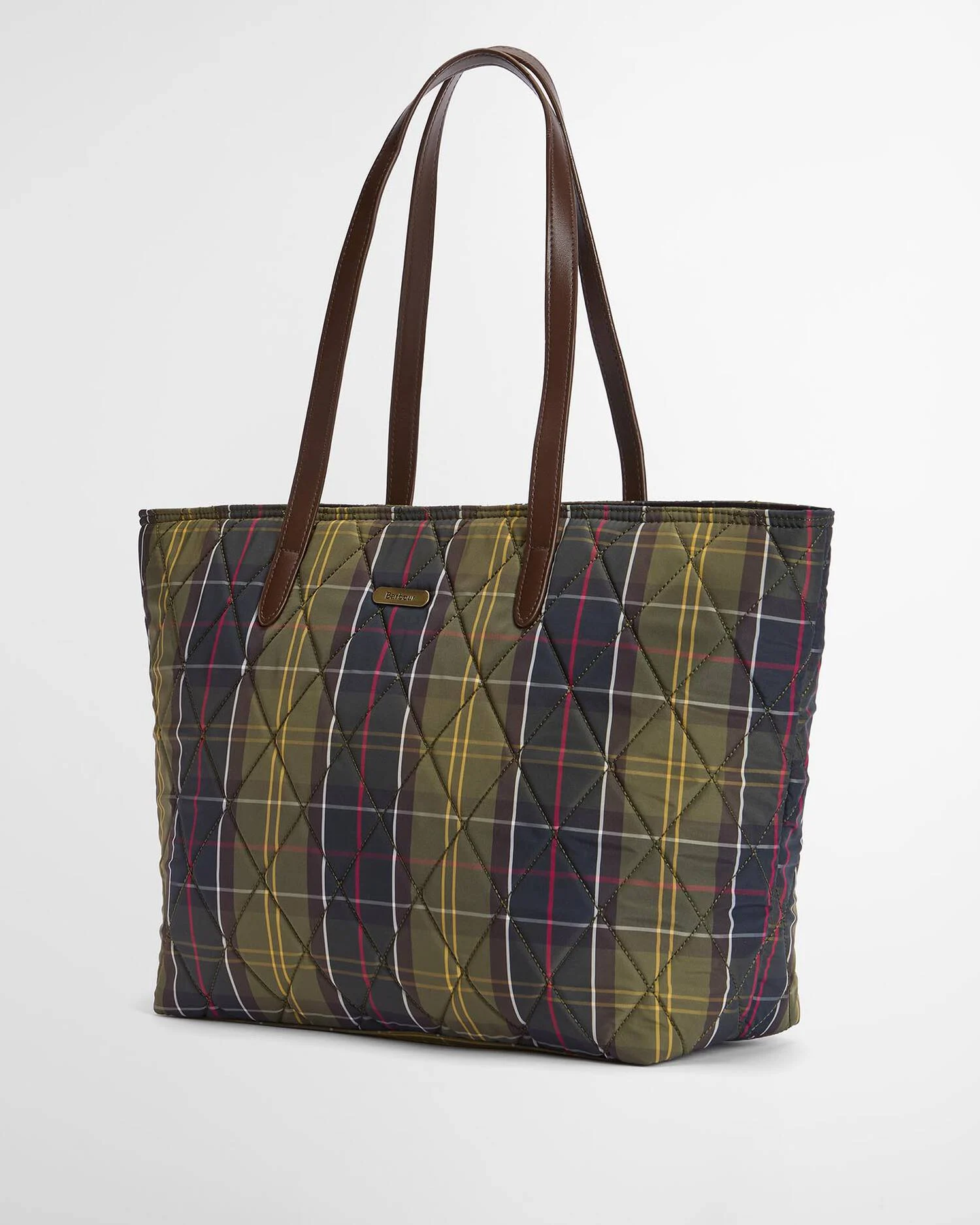 Barbour donna borsa tote trapuntata tartan WETHERAM - immagine 4