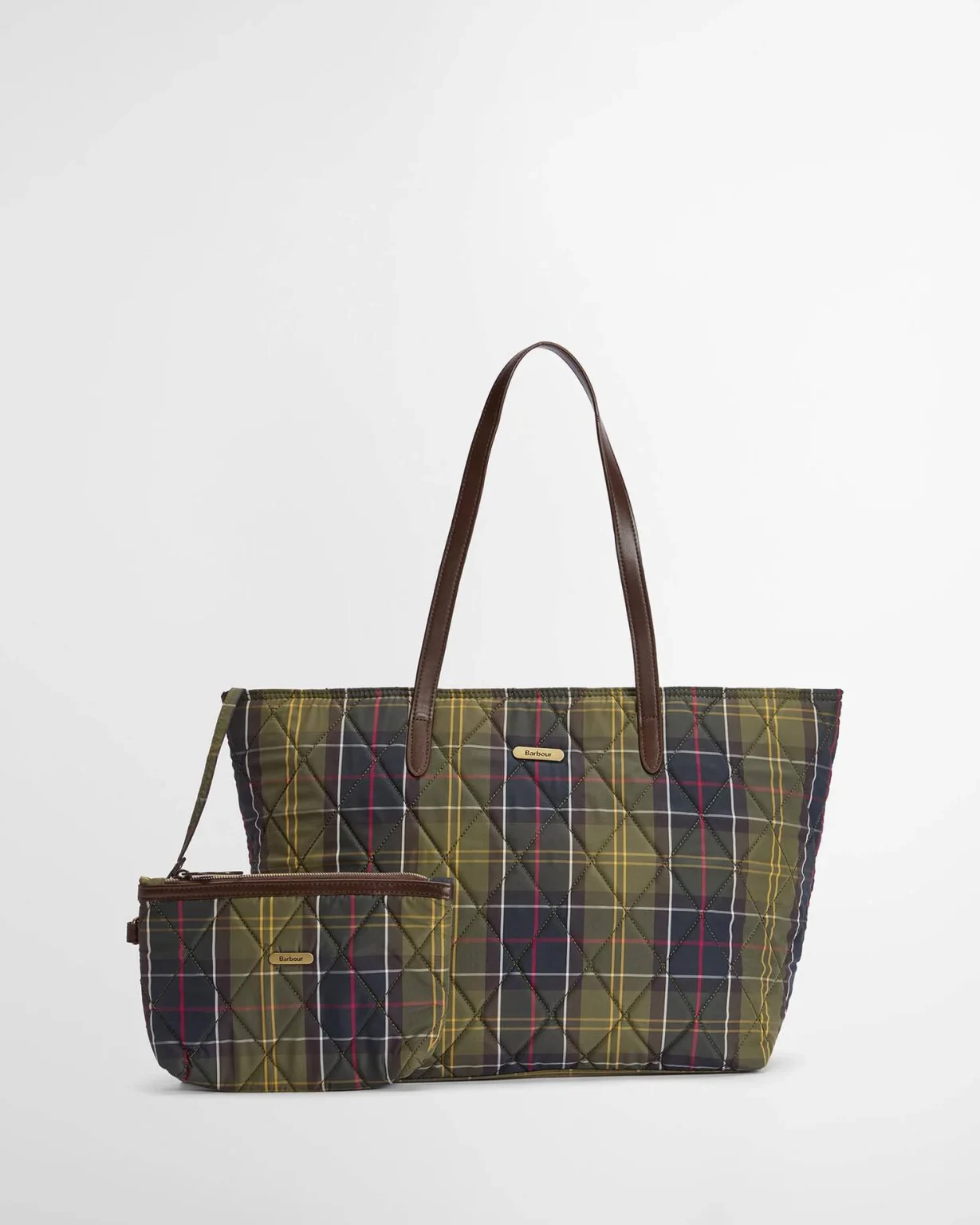 Barbour donna borsa tote trapuntata tartan WETHERAM