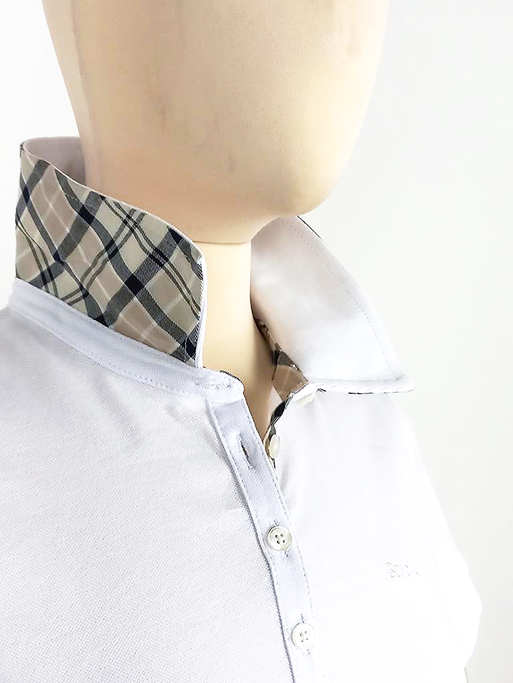 Barbour donna polo sottocollo tartan bianca PORTSDOWN - immagine 3