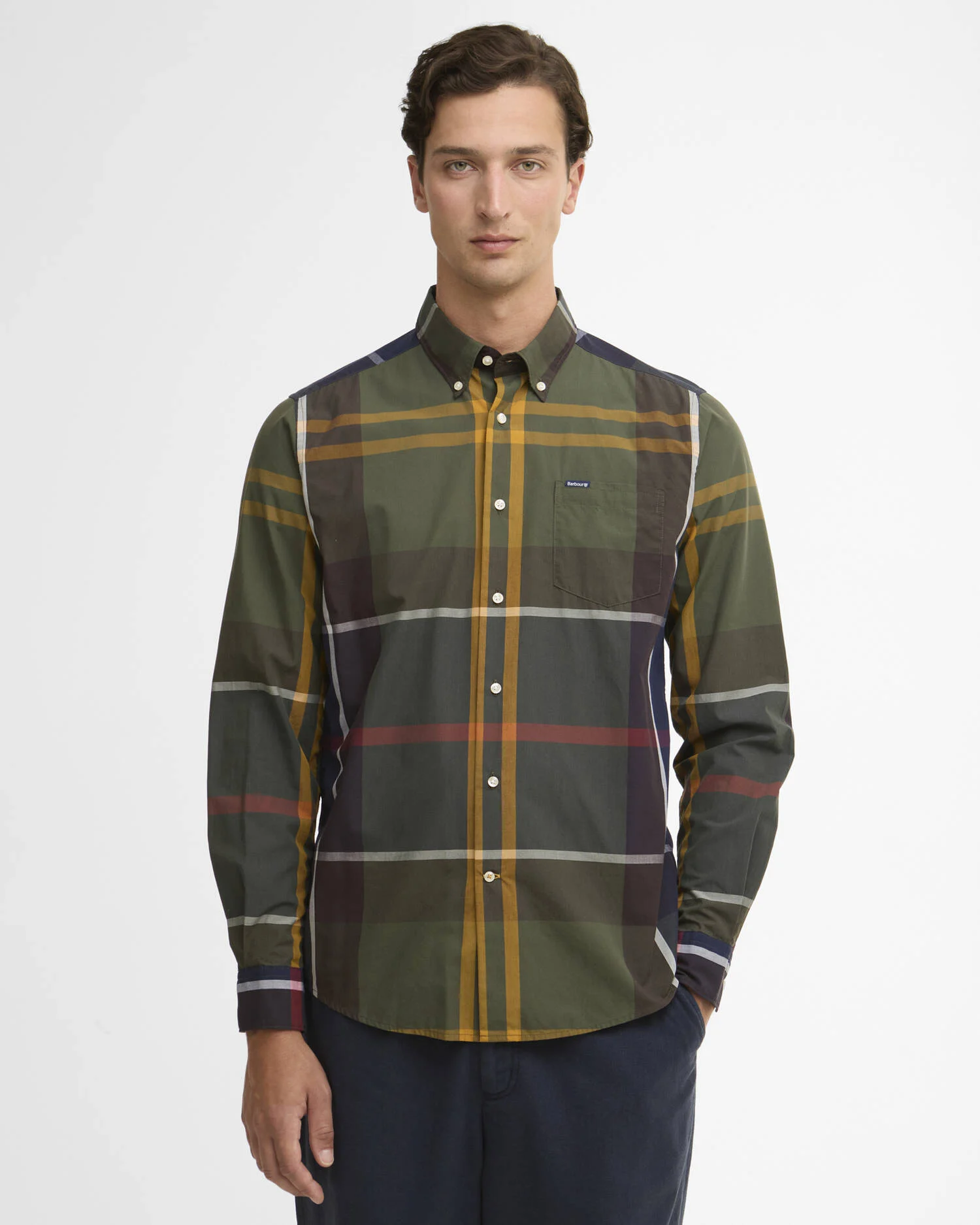 Barbour uomo camicia button down a quadri HARRIS