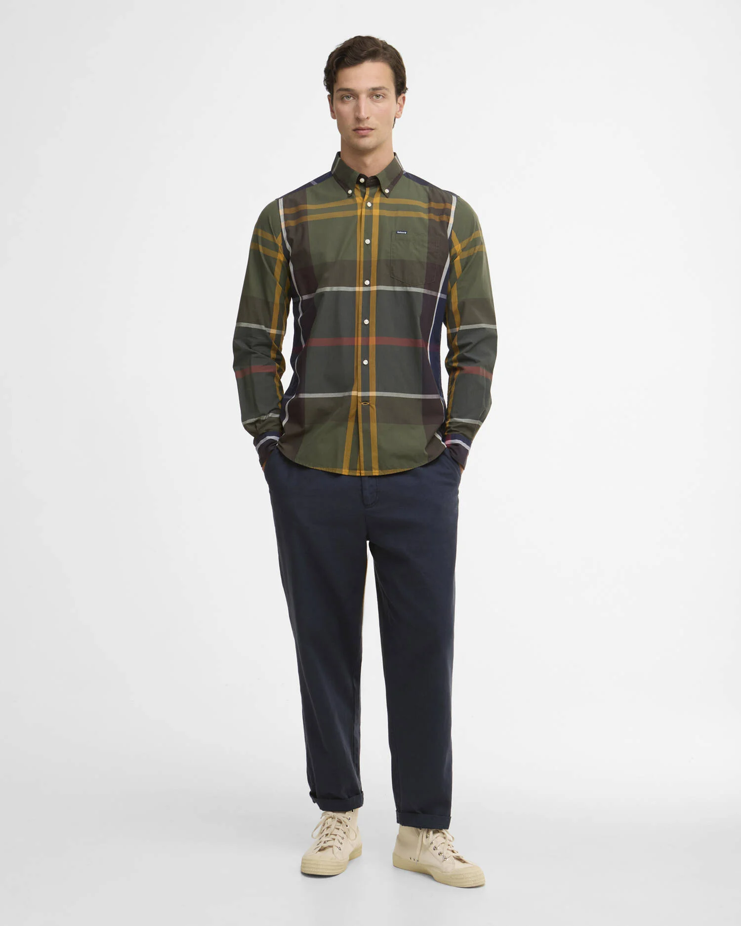 Barbour uomo camicia button down a quadri HARRIS - immagine 4