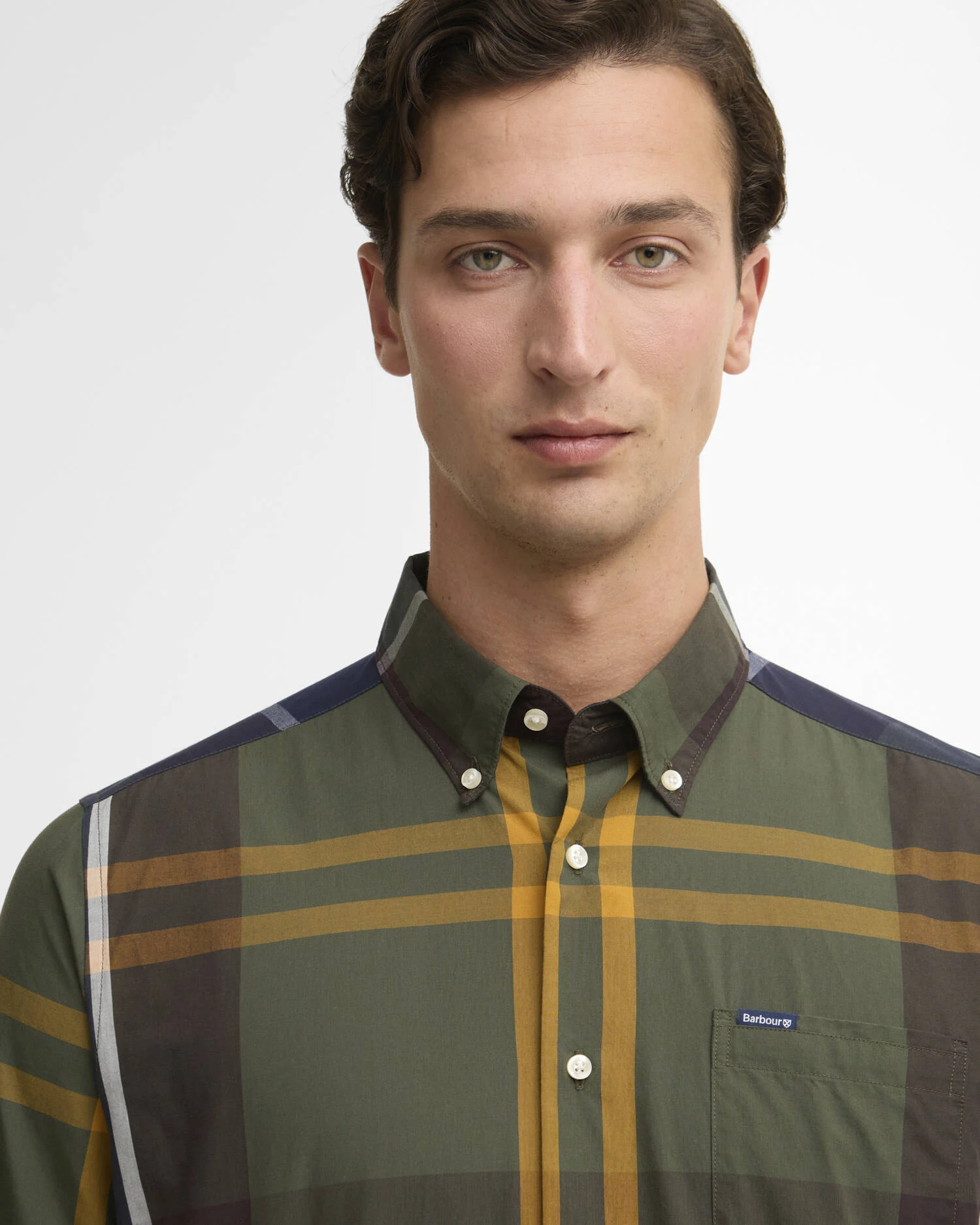 Barbour uomo camicia button down a quadri HARRIS - immagine 2