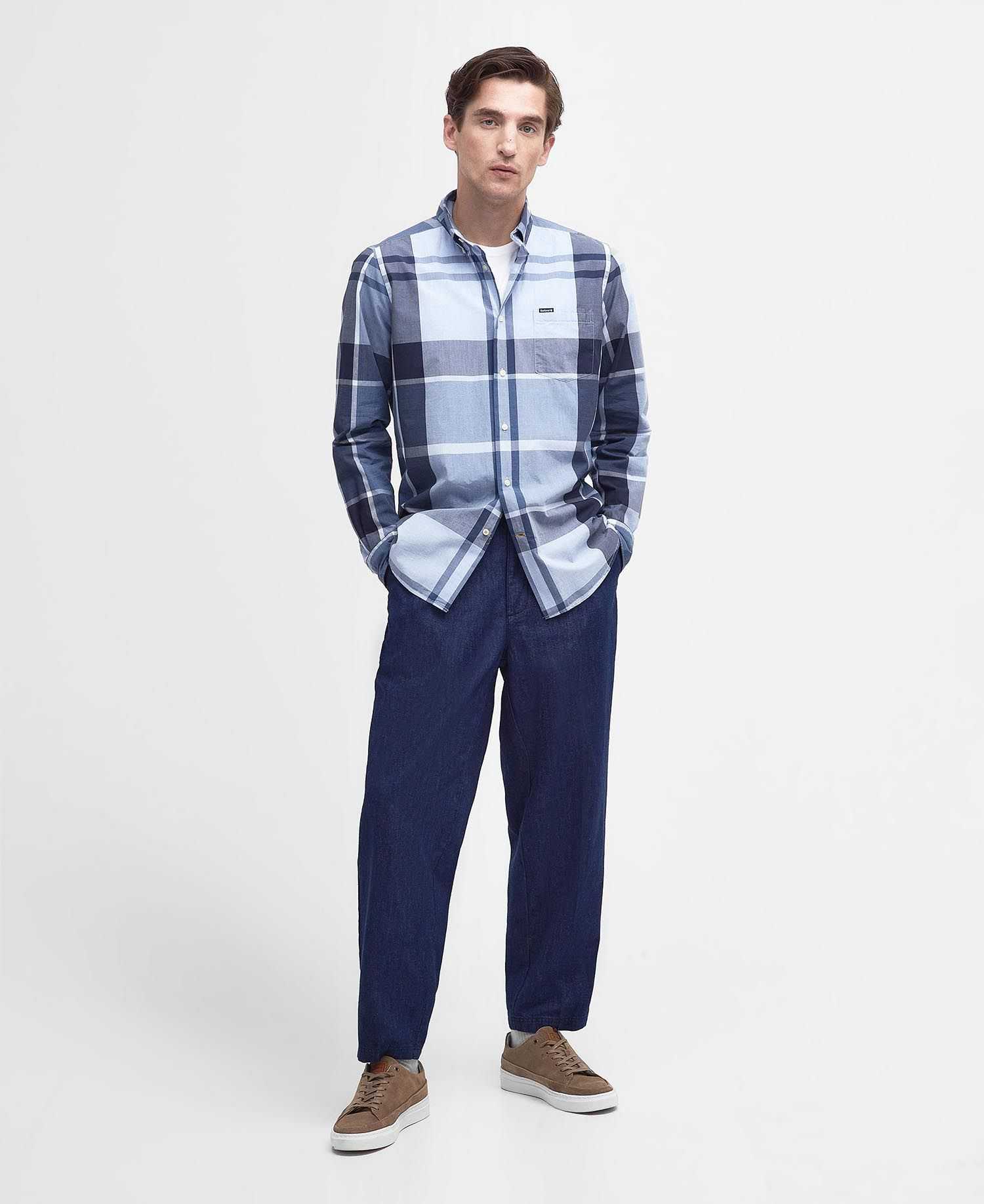 Barbour uomo camicia button down a quadri HARRIS - immagine 5