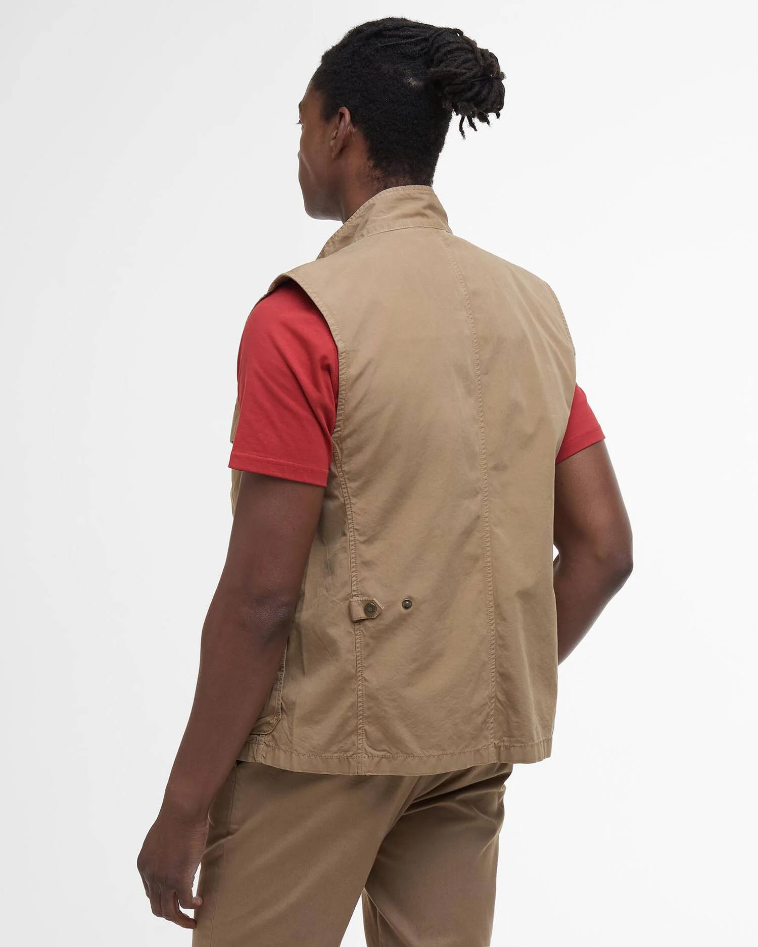 Barbour uomo gilet in cotone lavato beige CORBRIDGE - immagine 3