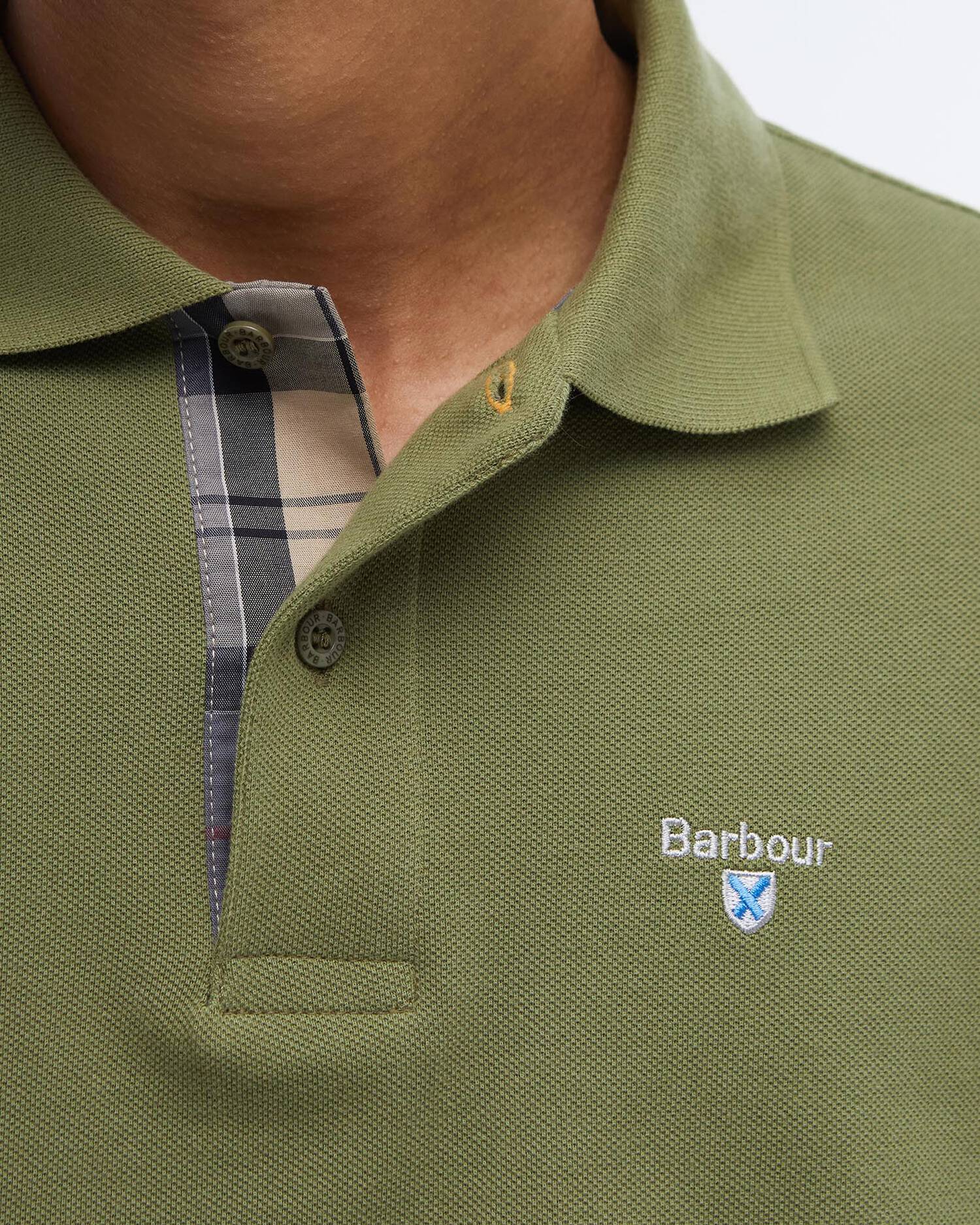 Barbour uomo polo verde TARTAN - immagine 2