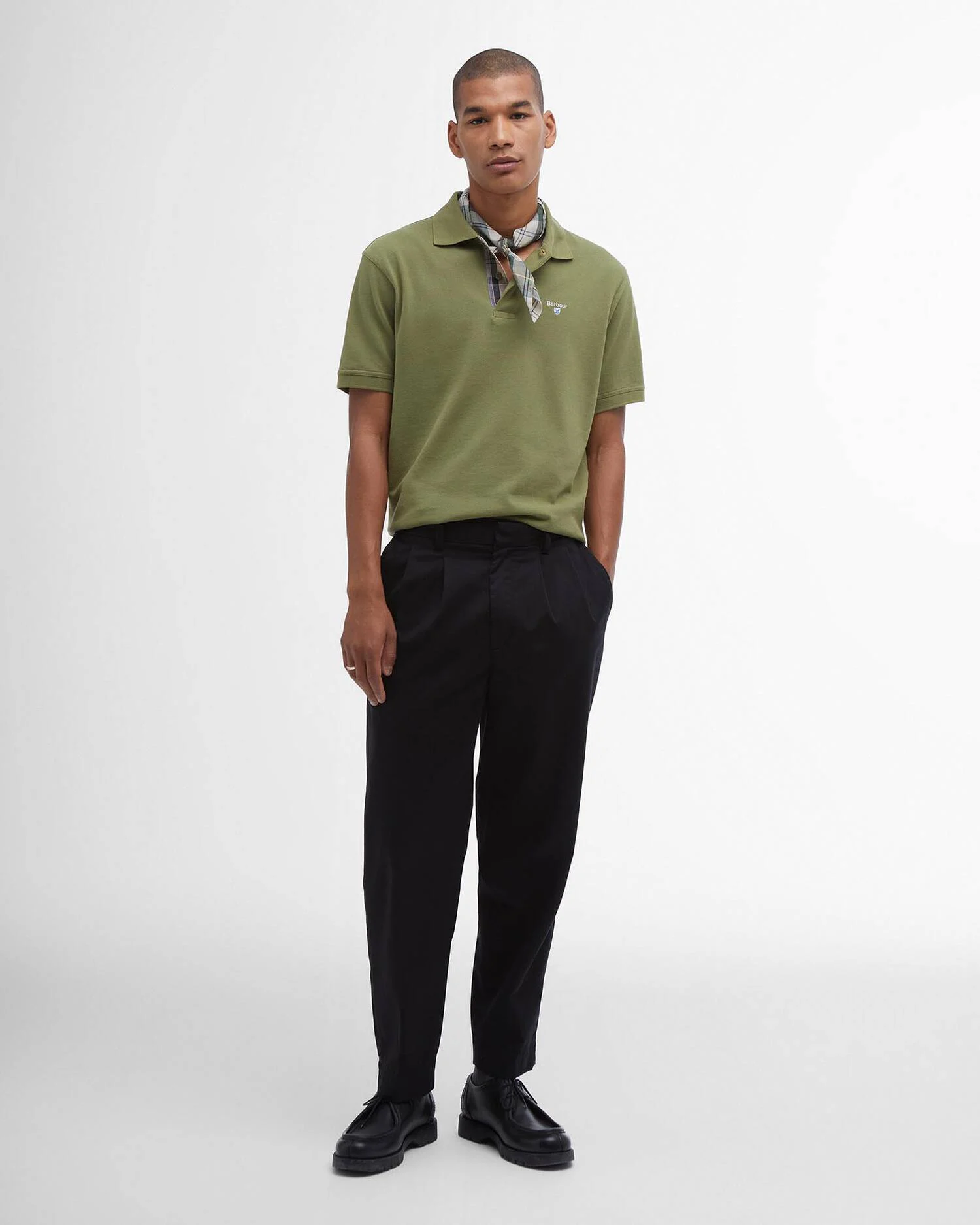 Barbour uomo polo verde TARTAN - immagine 5