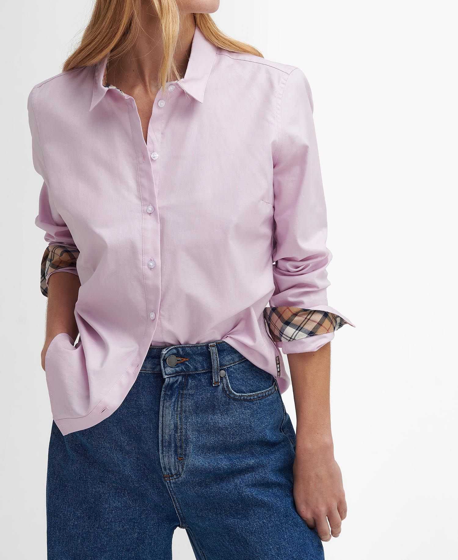 Barbour donna camicia in oxford rosa DERWENT - immagine 2
