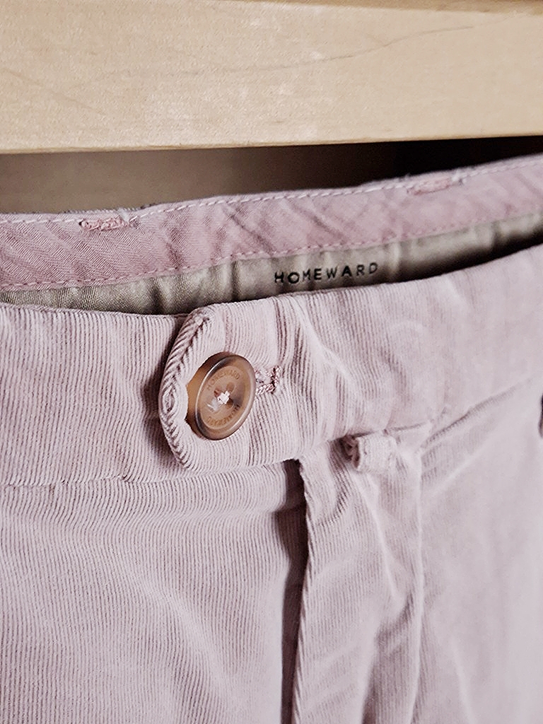 Homeward uomo bermuda velluto estivo rosa fragola ROGER - immagine 2