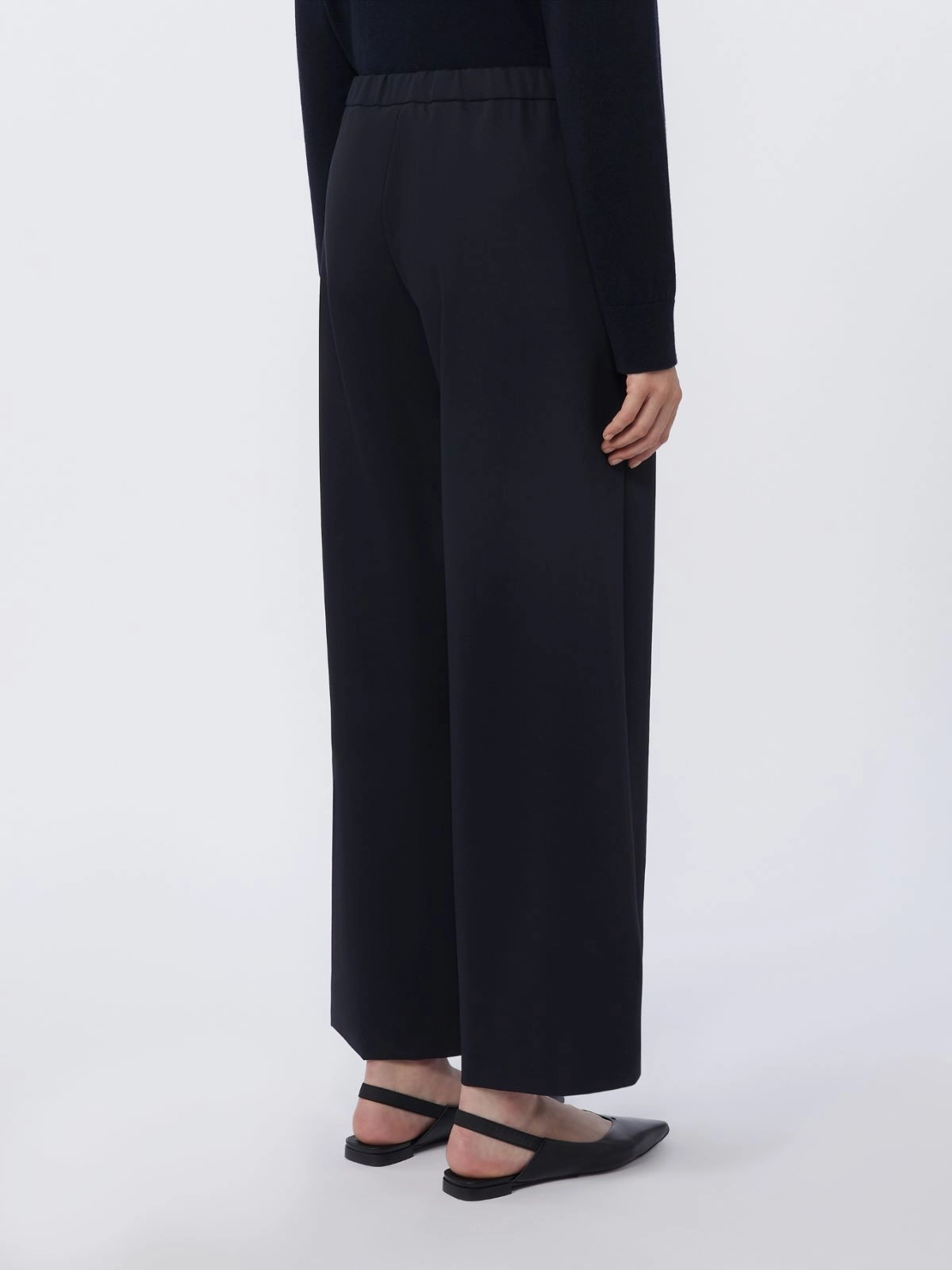 'S Max Mara donna pantalone jogging in tela di lana blu SMMARGENTA - immagine 2