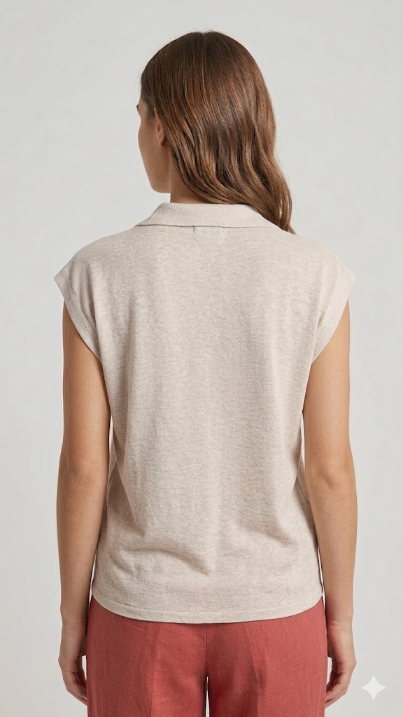 Seventy 19.70 polo skipper in lino beige - immagine 2