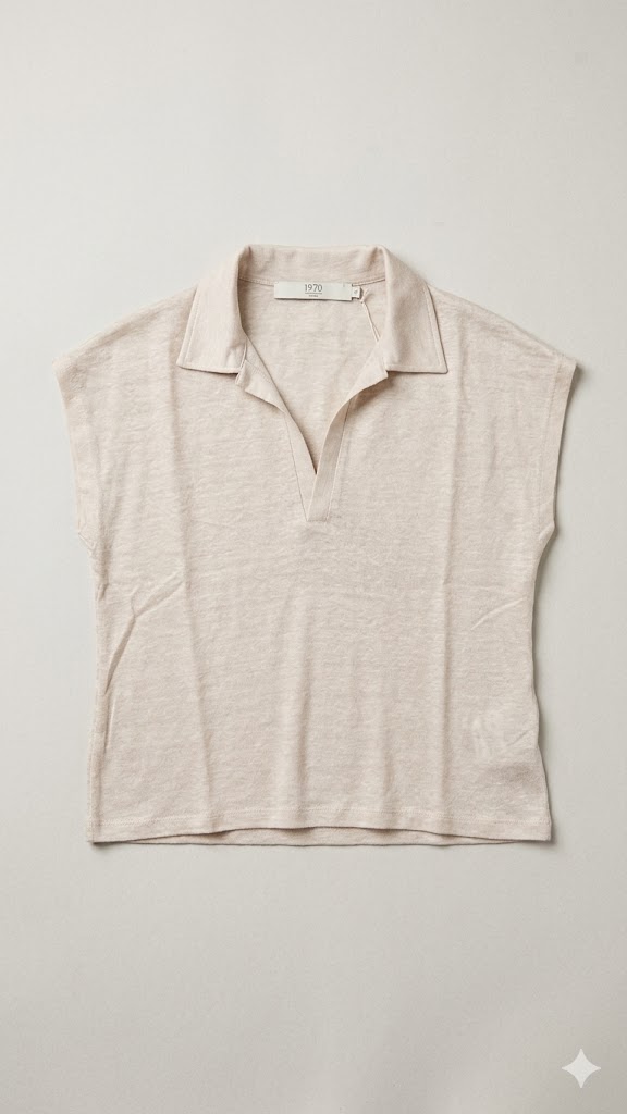 Seventy 19.70 polo skipper in lino beige - immagine 3