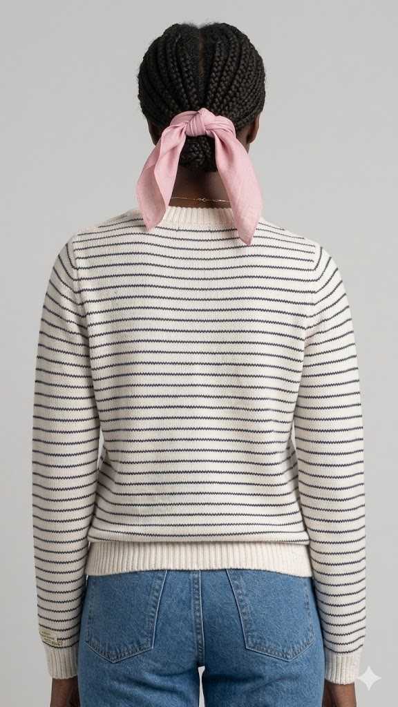 Seventy 19.70 maglia a righe blu con bottoni - immagine 3