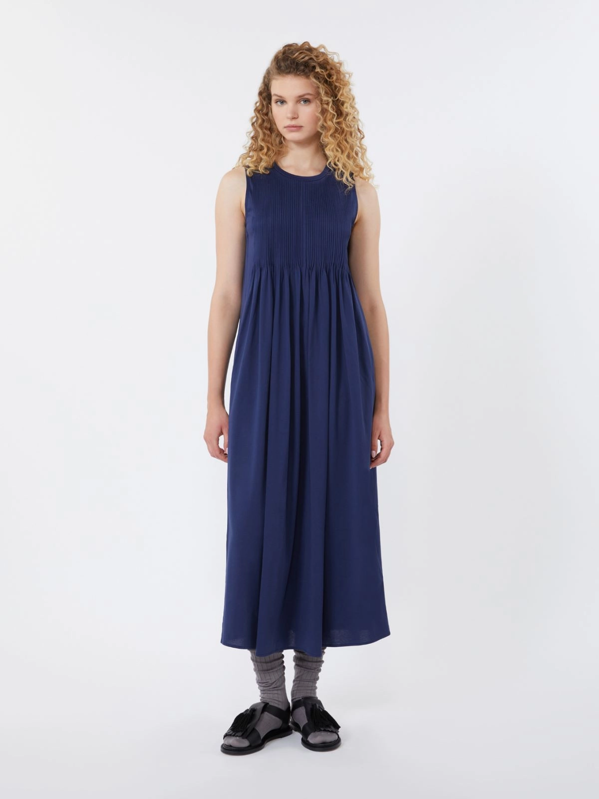 Weekend Max Mara donna abito in jersey blu WKDRICORDO