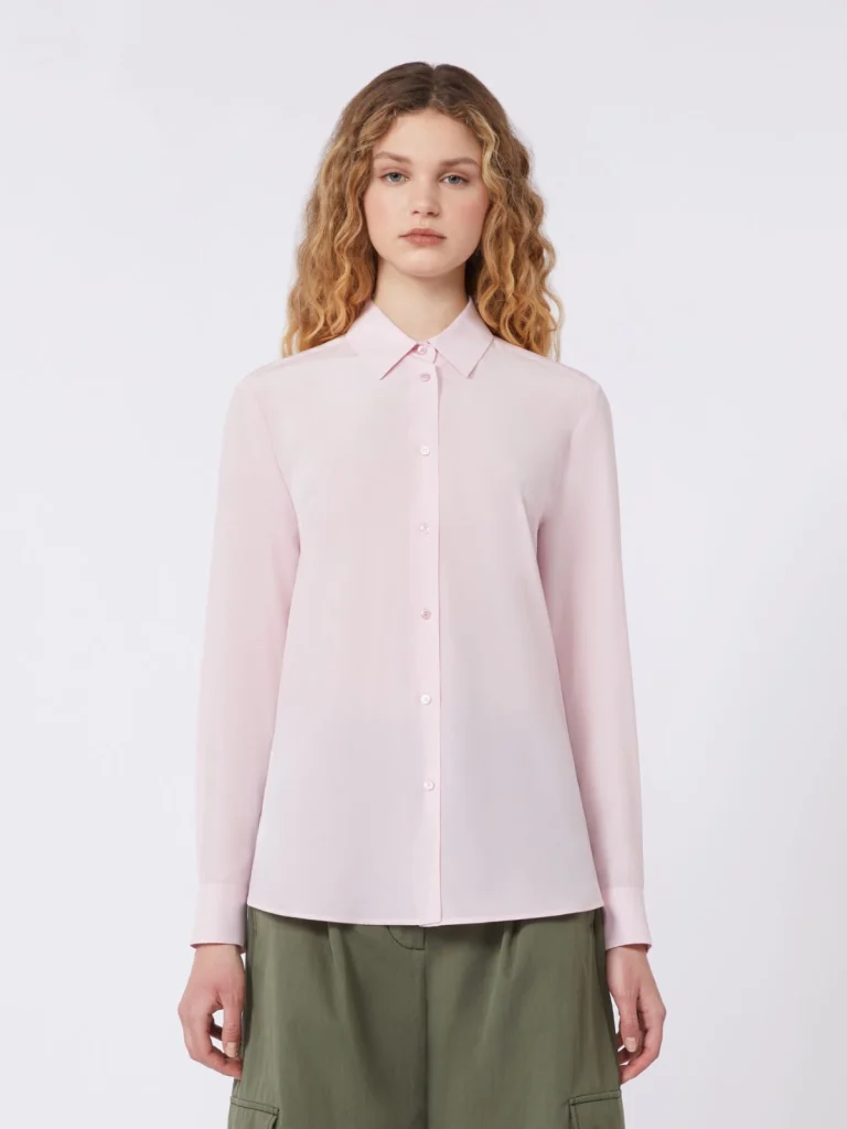 Weekend Max Mara donna camicia in seta rosa WKDCURVONE