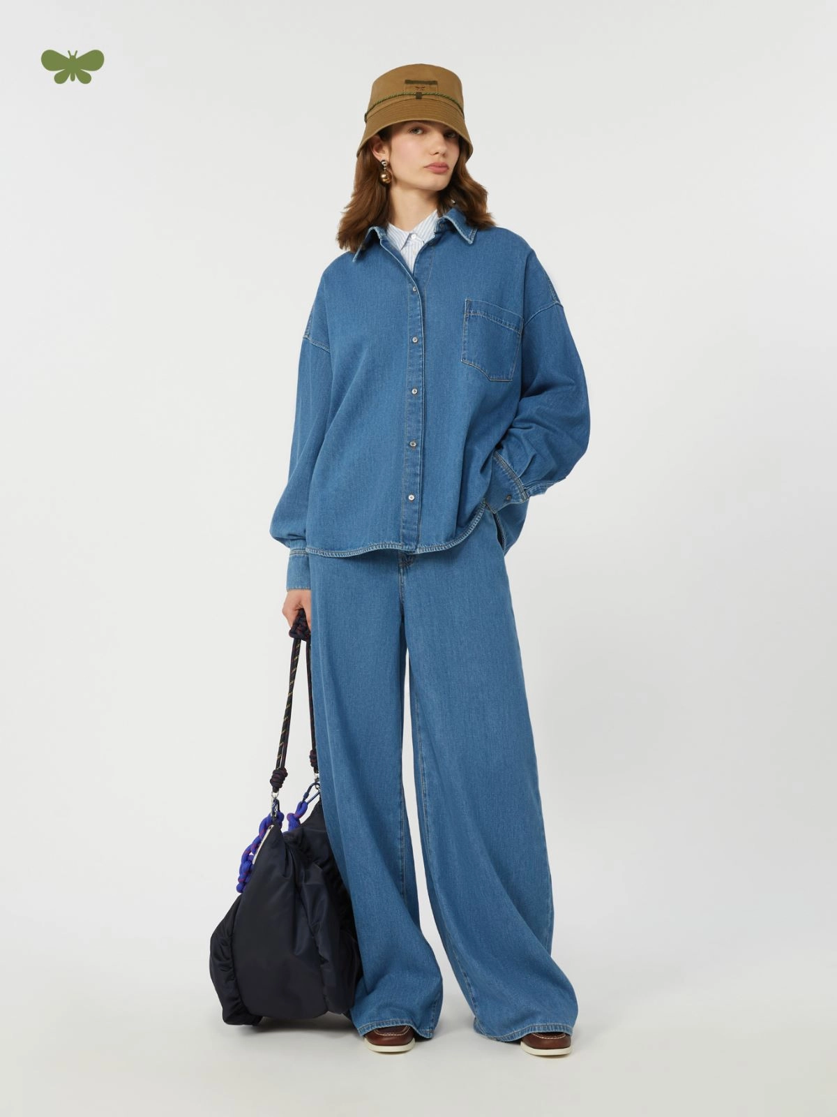 Weekend Max Mara donna jeans gamba larga lavaggio chiaro WKDVEGA - immagine 3