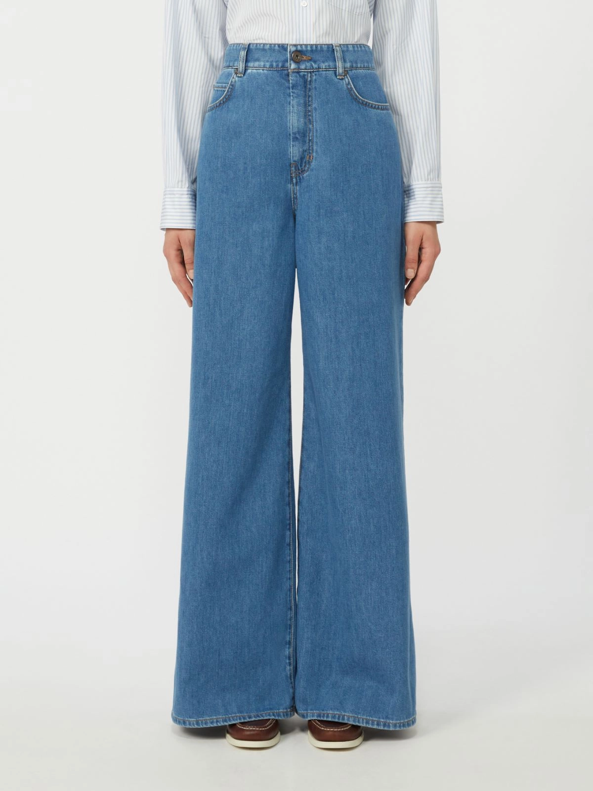 Weekend Max Mara donna jeans gamba larga lavaggio chiaro WKDVEGA