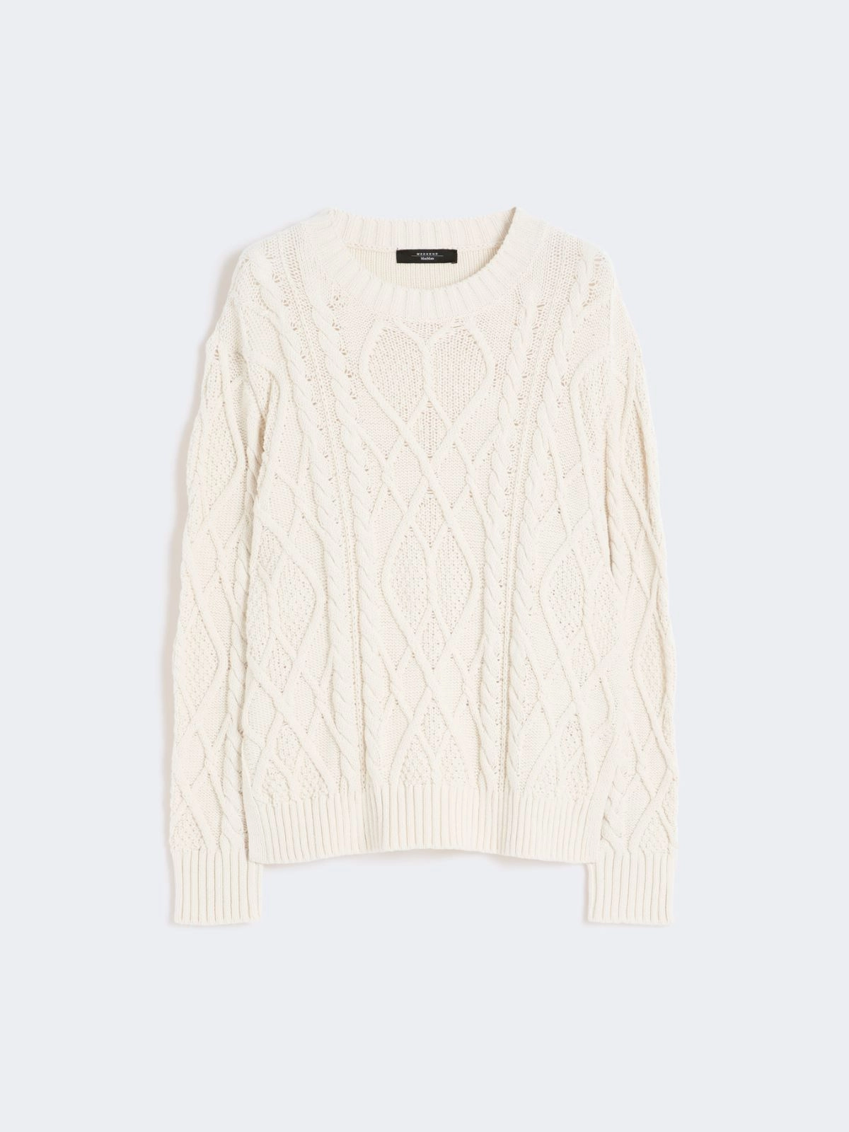 Weekend Max Mara donna maglia girocollo a trecce avorio WKDTENORE - immagine 5