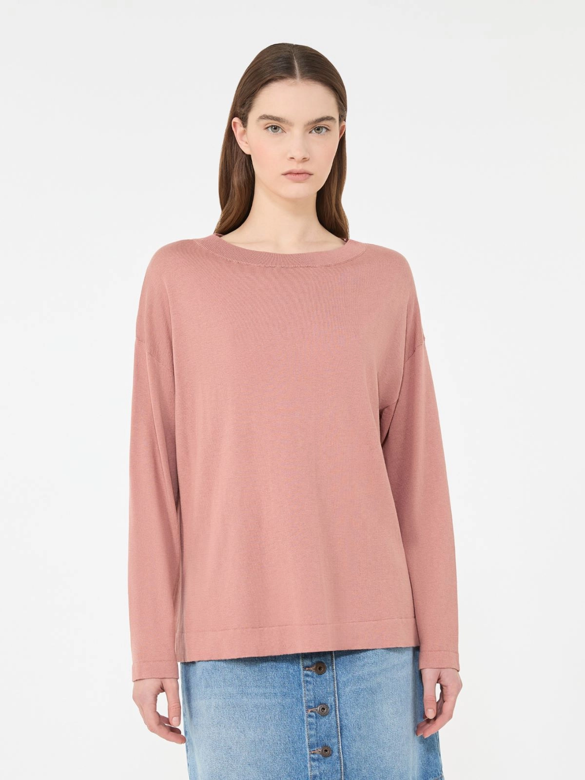 Weekend Max Mara donna maglia in seta e cotone rosa WKDLEPRE