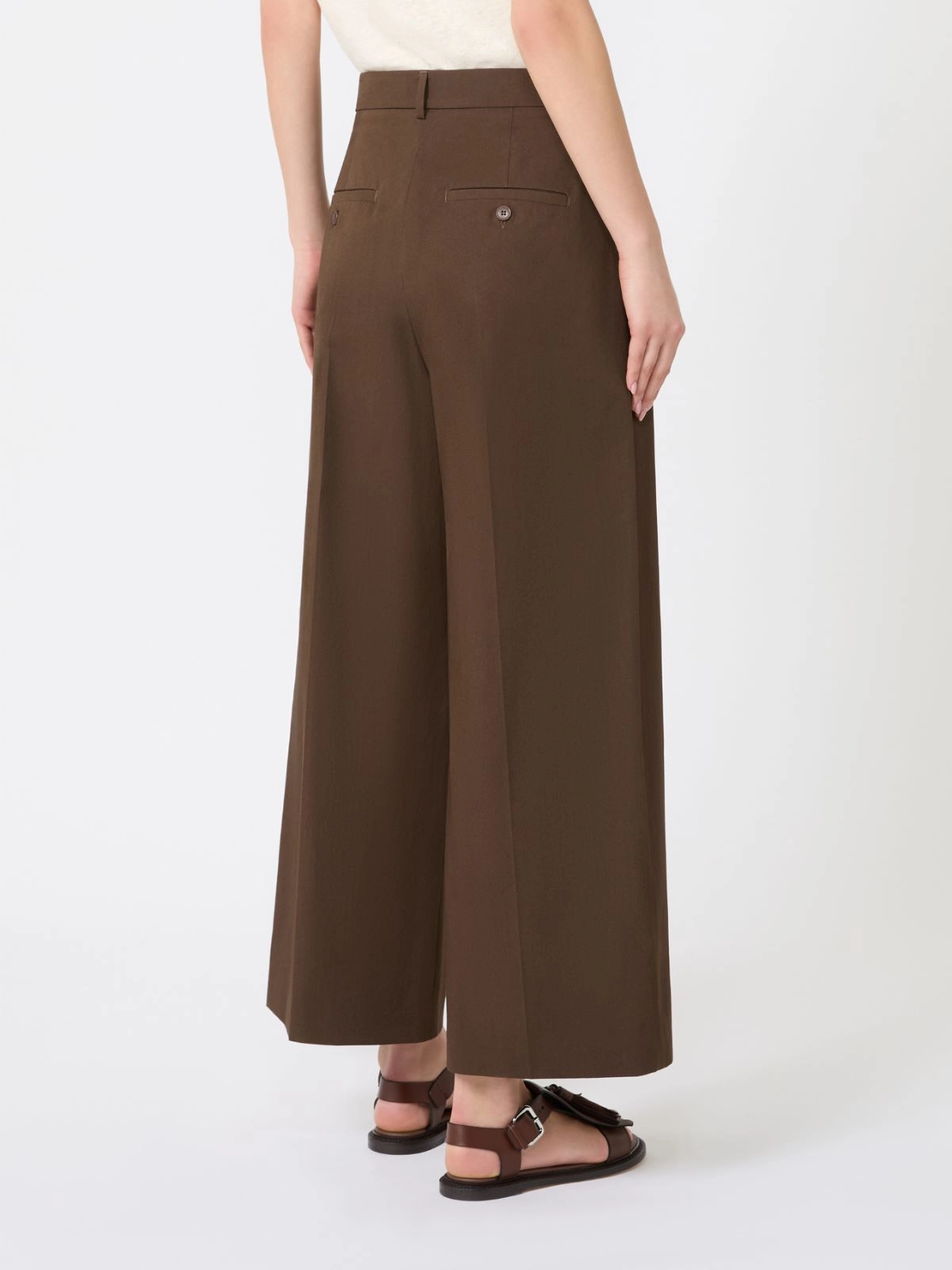 Weekend Max Mara pantalone marrone gamba larga WKDBELLICO - immagine 3